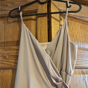 Show Me Your MuMu Beige Wrap Dress